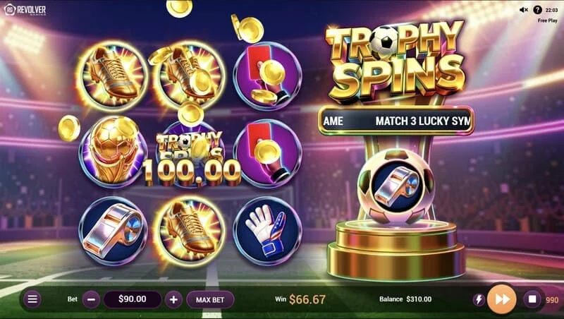 Trophy Spins World Cup 26 - paiement des multiplicateurs dans Baller Bonus